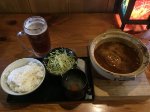 岡山地ビール市場　蔵びあ亭（くらびあてい）のビールと定食